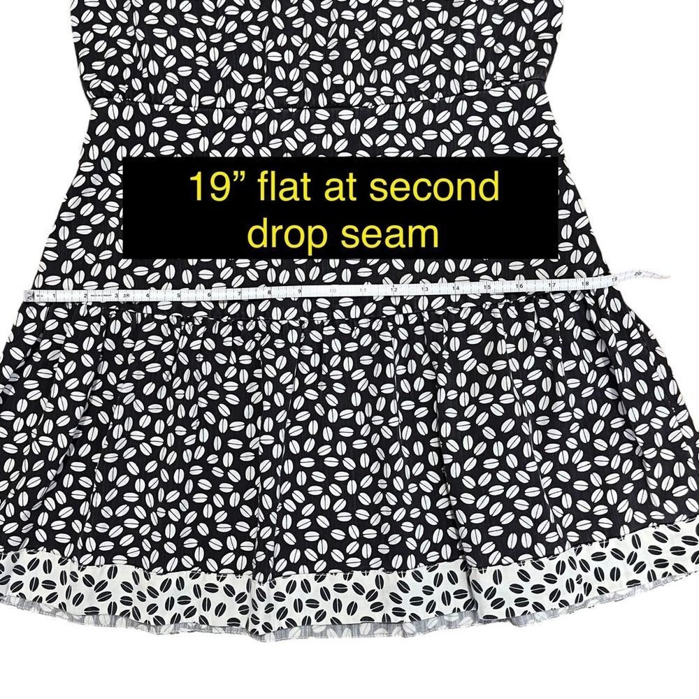 Current/Elliott Ruffle Dress Black White Print Cut Out Back Flirty Polka Dot - Picture 5 of 16